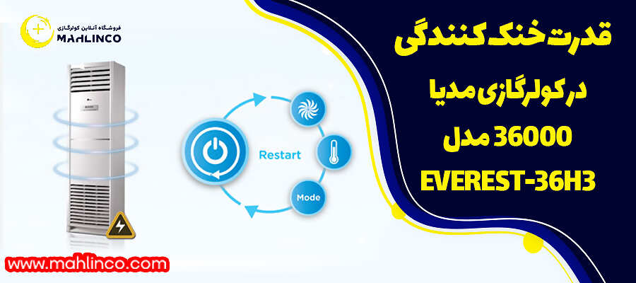 قدرت خنک کنندگی در کولرگازی مدیا 36000 مدل Everest-36H3